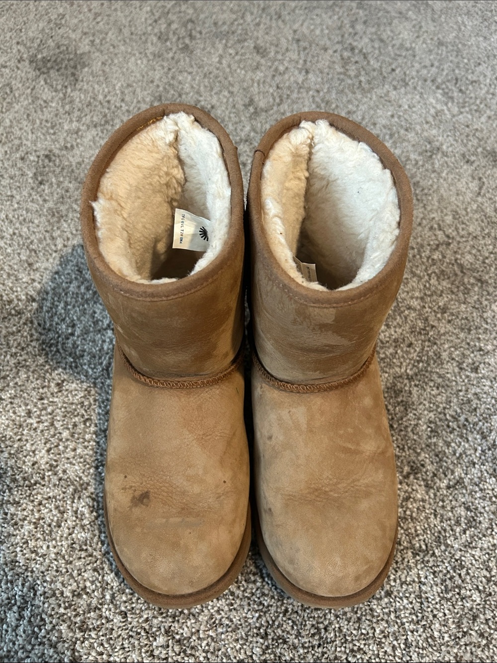 UGG Kids Chestnut Suede Shearling Boots